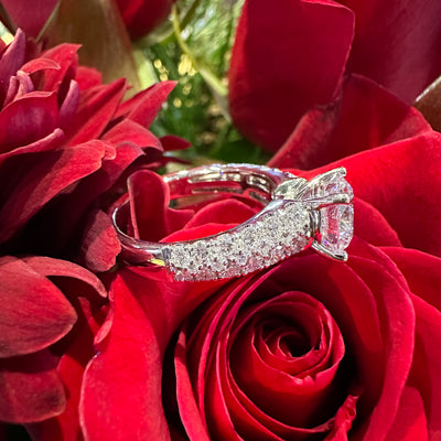 Apparel & Accessories > Jewelry > Rings Simon G Vintage Style Side-Stone 18K White Gold Engagement Ring LR2599 Pierce Custom Jewelers