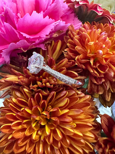 Apparel & Accessories > Jewelry > Rings Simon G 18K White Gold Diamond Engagement Ring LR3087 Pierce Custom Jewelers
