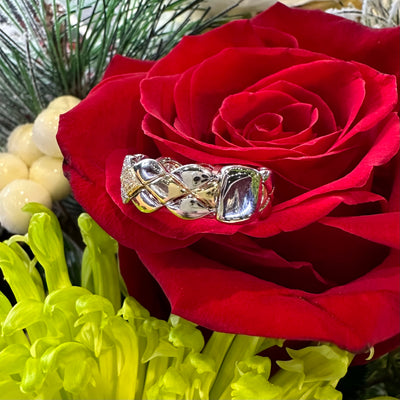 Apparel & Accessories > Jewelry > Rings Simon G Two Tone Fashion Yellow and White Gold Diamond Band Ring LR3120 Pierce Custom Jewelers