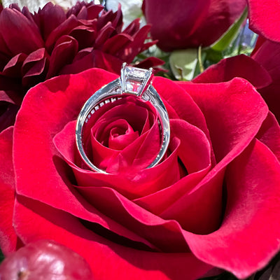 Apparel & Accessories > Jewelry > Rings Simon G Contemporary 18K White Gold Engagement Ring MR2393 Pierce Custom Jewelers