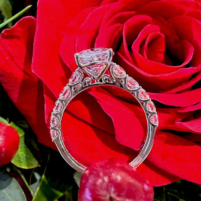 Apparel & Accessories > Jewelry > Rings Simon G Bubble Set Semi Mount 18K White Gold Engagement Ring LR2965 Pierce Custom Jewelers